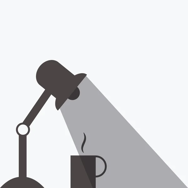台灯和咖啡 — 图库矢量图片