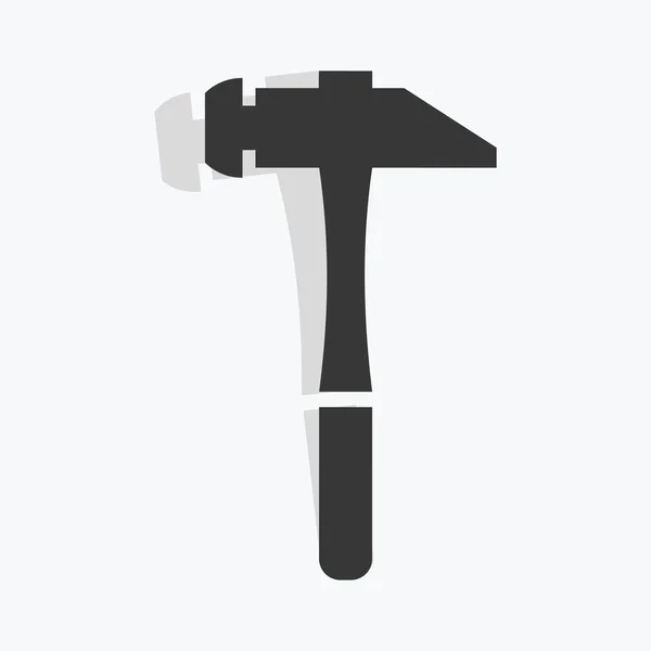 Hammer. Silhouette — Stock Vector