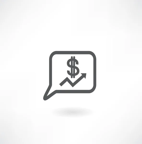 Ícone de ícone gráfico dólar —  Vetores de Stock