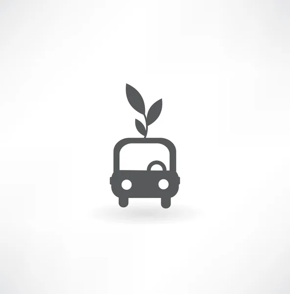 Icono de coche ecológico — Vector de stock