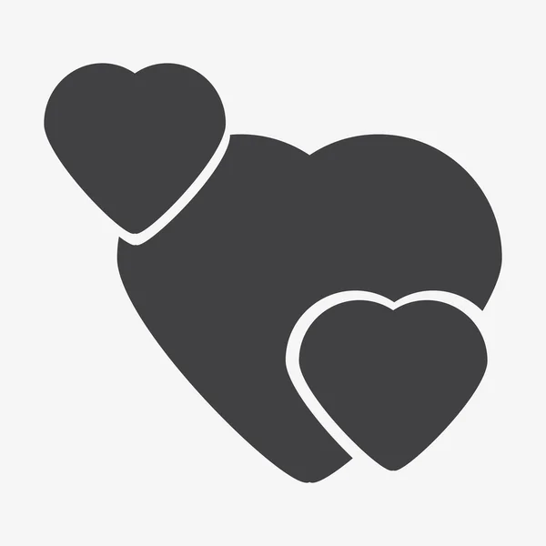 Hjärtan-ikonen — Stock vektor