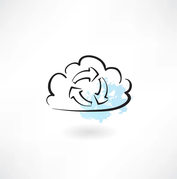 Cloud cycle icon — Stock Vector