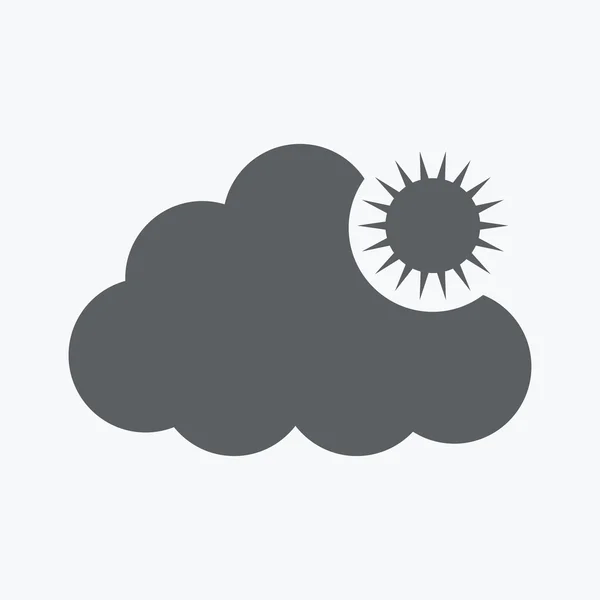 Sole con nuvole — Vettoriale Stock