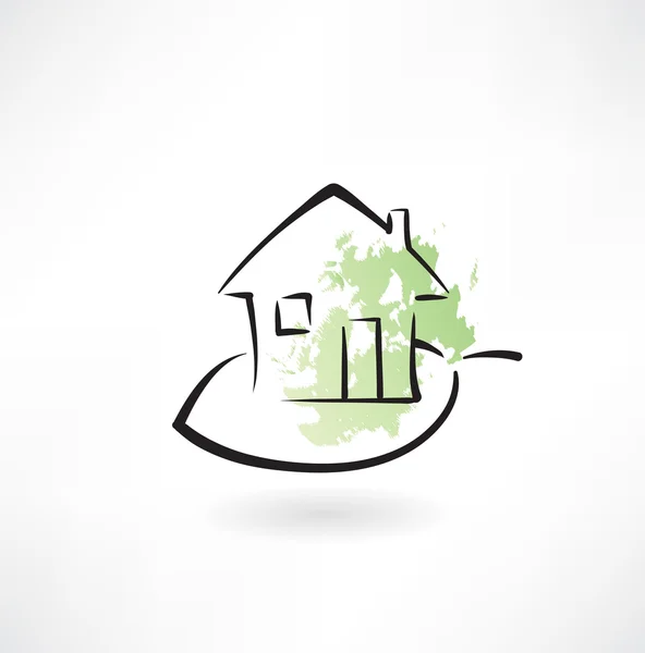 Eco icono de casa — Vector de stock