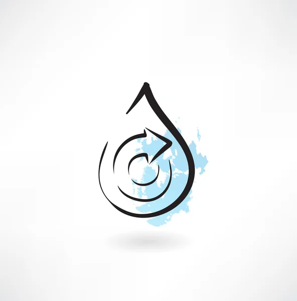 Flecha en gota — Vector de stock