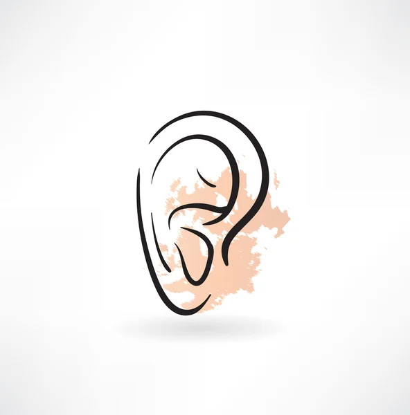 Icono del oído — Vector de stock