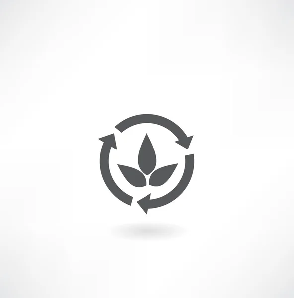Arrow icon around the plant — Stock Vector