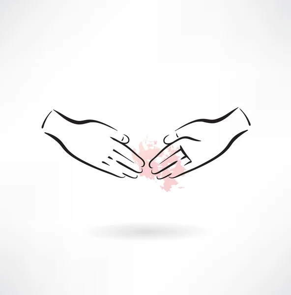 Hands shake icon — Stock Vector