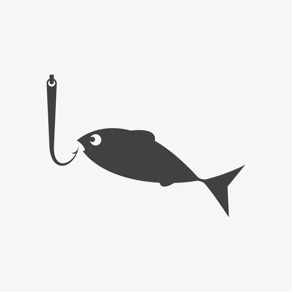 Balık tutma simgesi — Stok Vektör