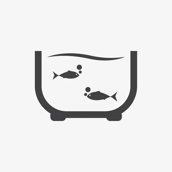 Akvarium med fiskar — Stock vektor