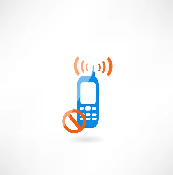 Telefon yasağı simgesi — Stok Vektör