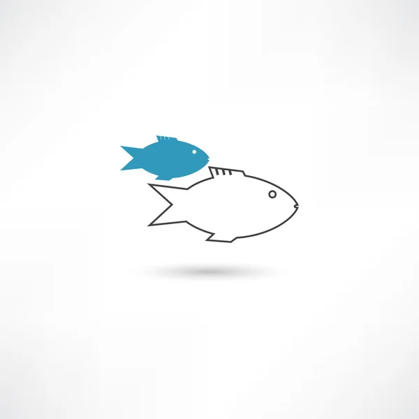 Icône de poisson — Image vectorielle