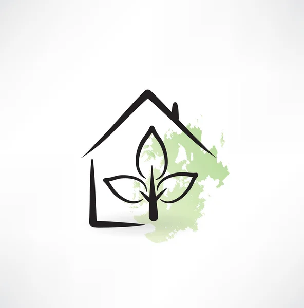 Eco house icon — Stock Vector