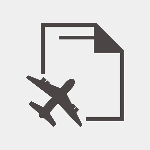 Vliegtuigpictogram — Stockvector