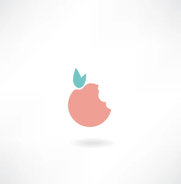 Manzana mordida — Vector de stock