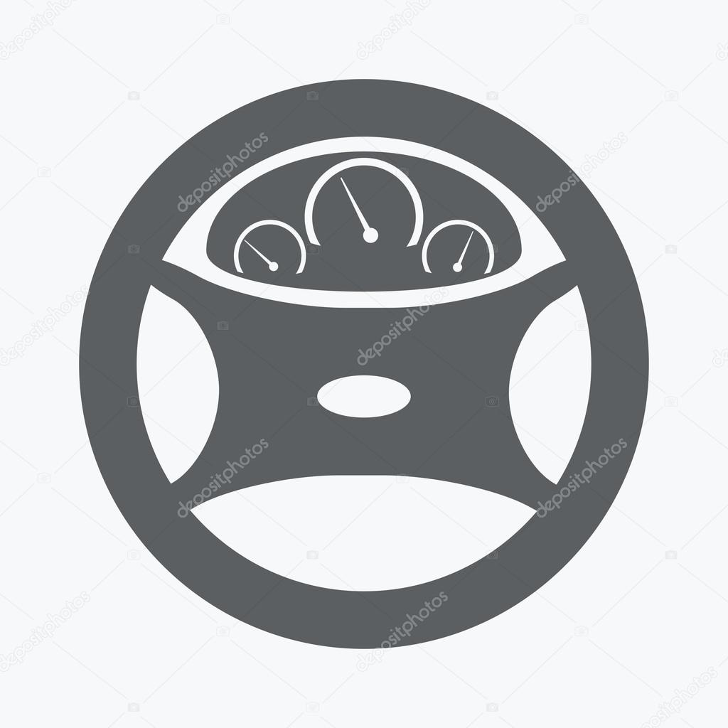 Steering wheel. Vector illustration