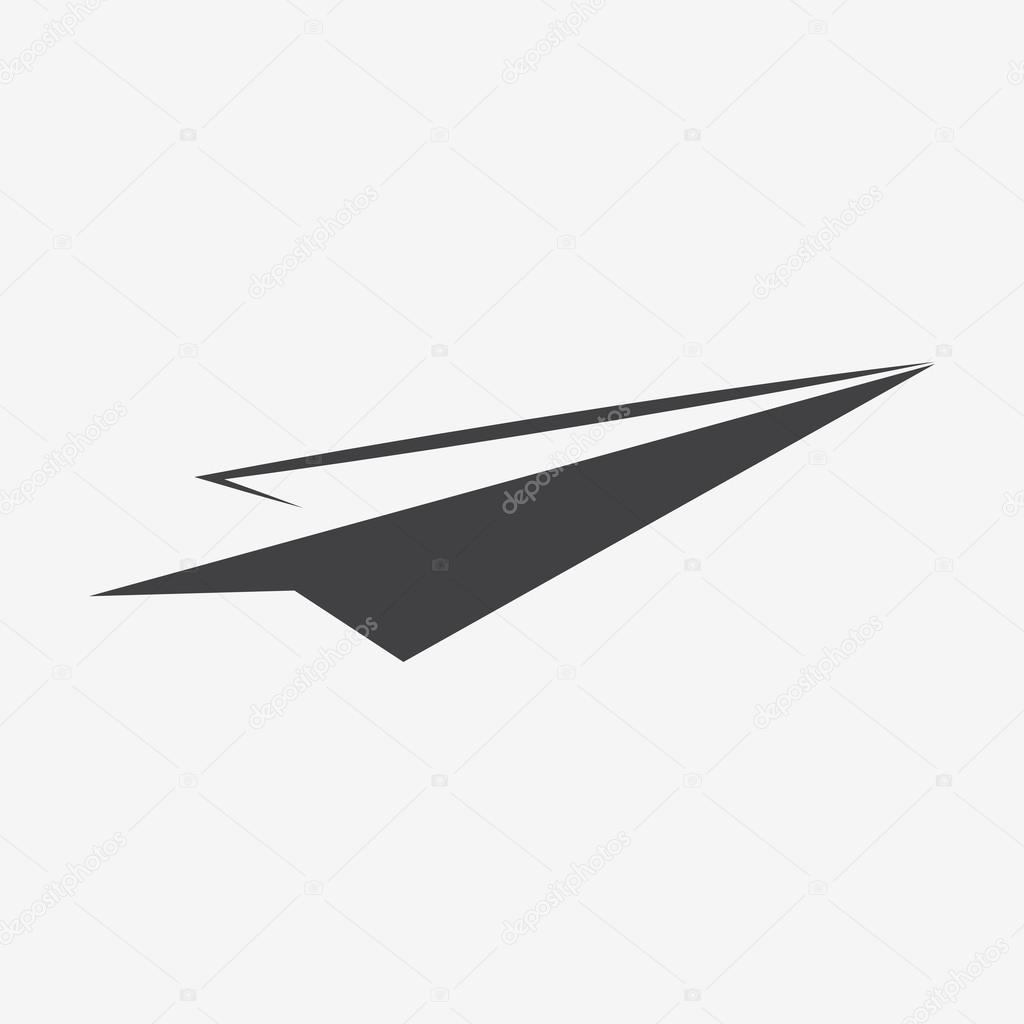 Origami paper plane  illustration