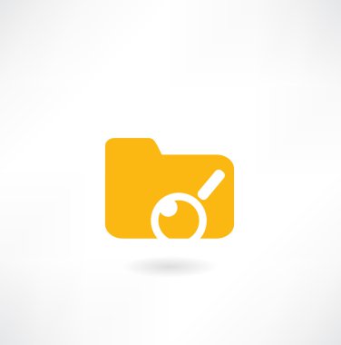 büyüteç simgesinin altındaki kağıtlar ile klasör