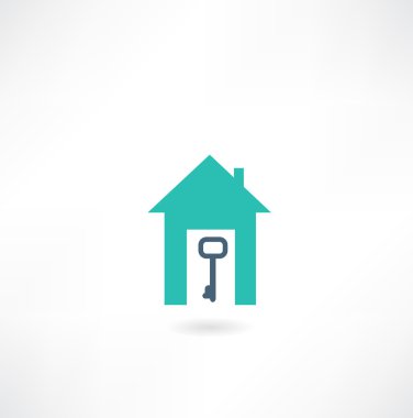 bir anahtar simgesi ile ev