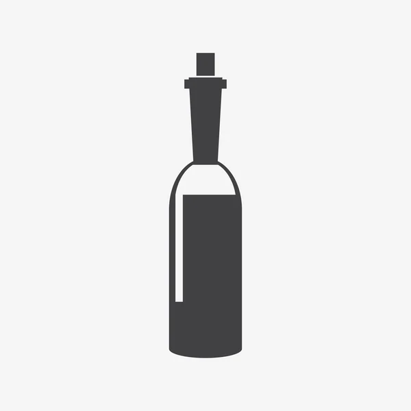 Botella vino — Vector de stock