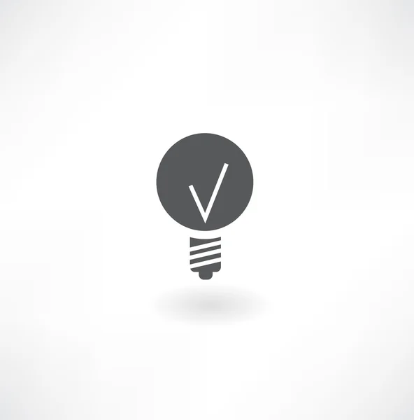 Lampa med lightning ikon — Stock vektor