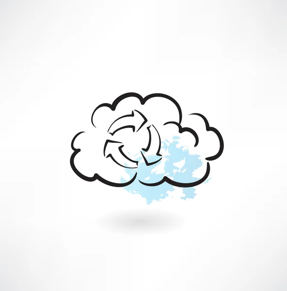 Icono de ciclo de nube — Vector de stock