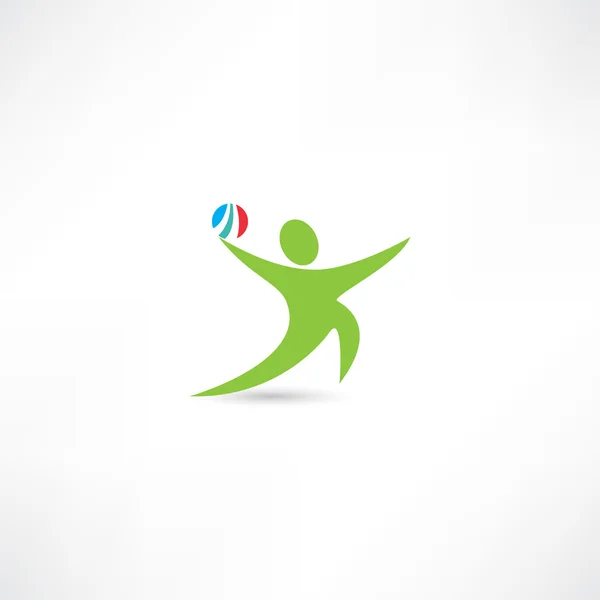 Icono de voleibol — Vector de stock
