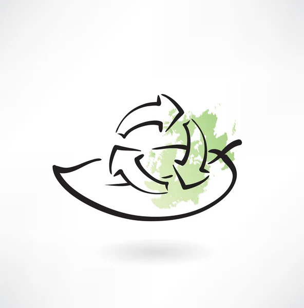 Eco ciclismo icono — Vector de stock