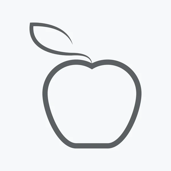 Ikona apple — Stockový vektor