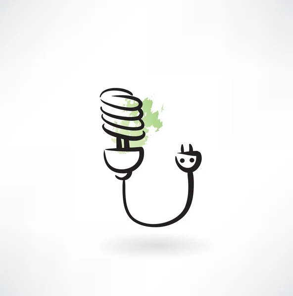 Light bulb grunge icon — Stock Vector