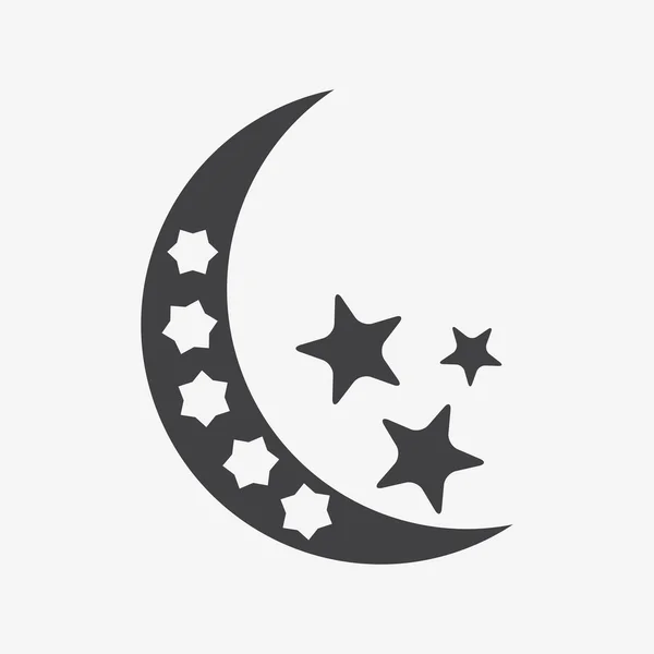 Luna y estrellas — Vector de stock