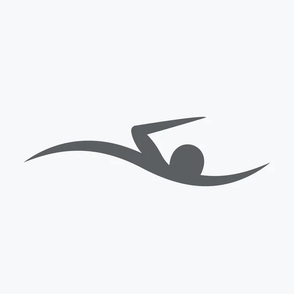 Icona nuotatore — Vettoriale Stock
