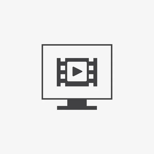 Media player with video loading bar — Stock Vector