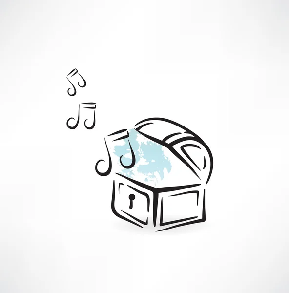 音楽ボックスのアイコン — ストックベクタ