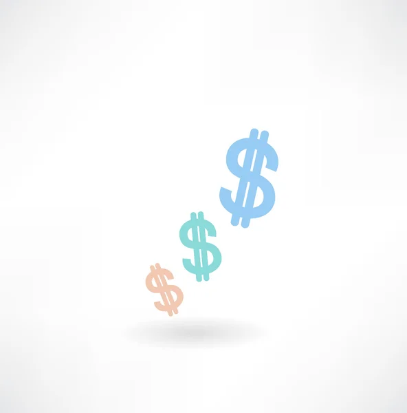 Icône signe dollar — Image vectorielle