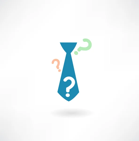 Tie and question marks — Stock Vector