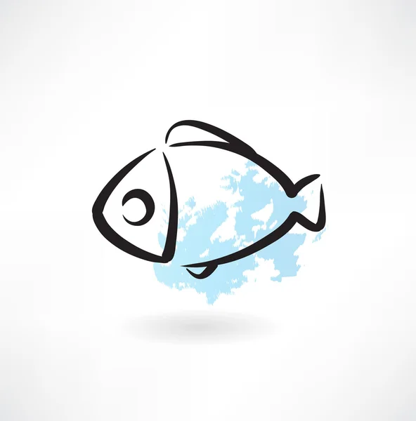 Icono de pescado — Vector de stock