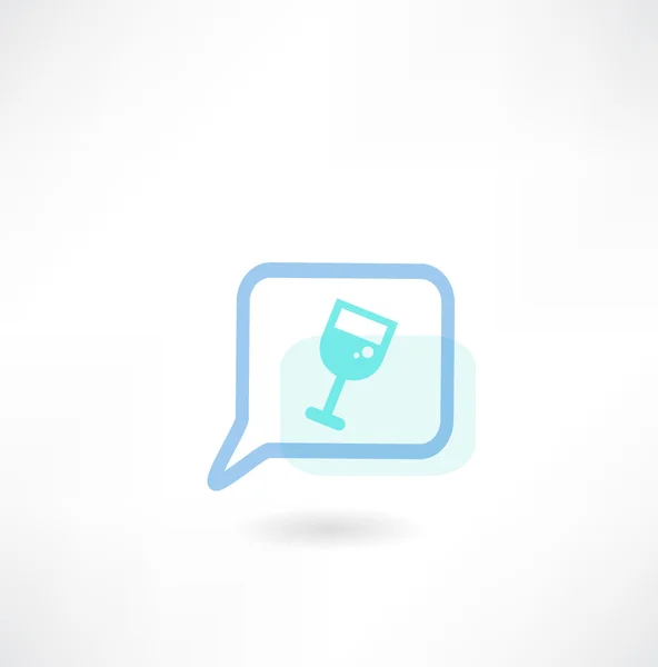 Glas av vin ikonen — Stock vektor