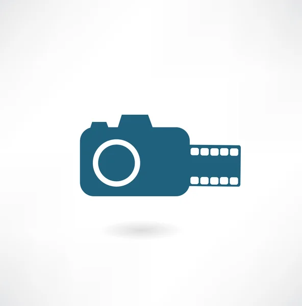 Camera with film — Stock Vector