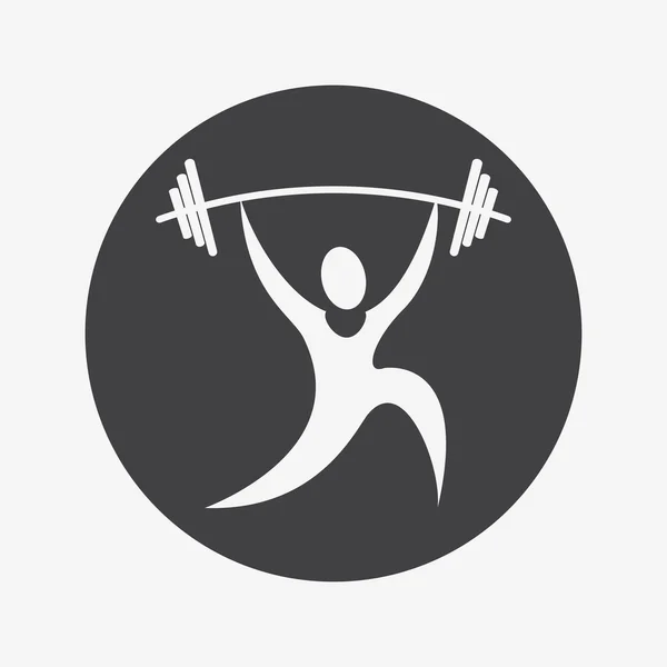 Icona del sollevatore di pesi — Vettoriale Stock