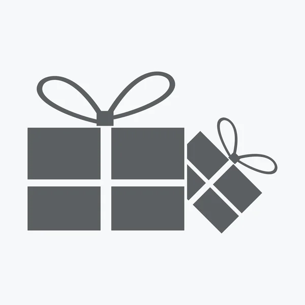 Zwarte geschenk pictogram — Stockvector