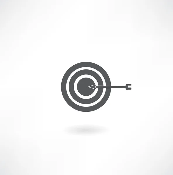 Arrow Hitting A Target — Stock Vector