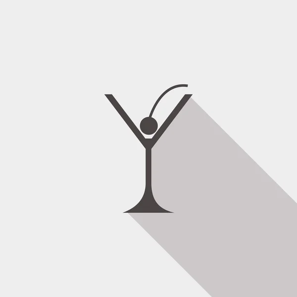 Icône de cocktail — Image vectorielle