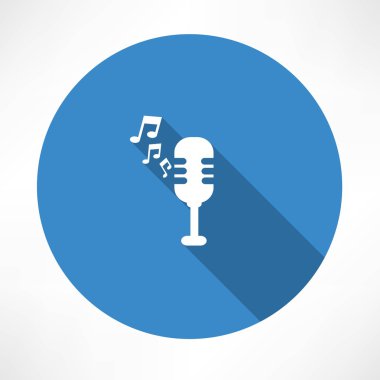 Mikrofon ve melodi simgesi 