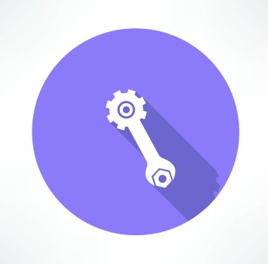 İngiliz anahtarı ve somun simgesi