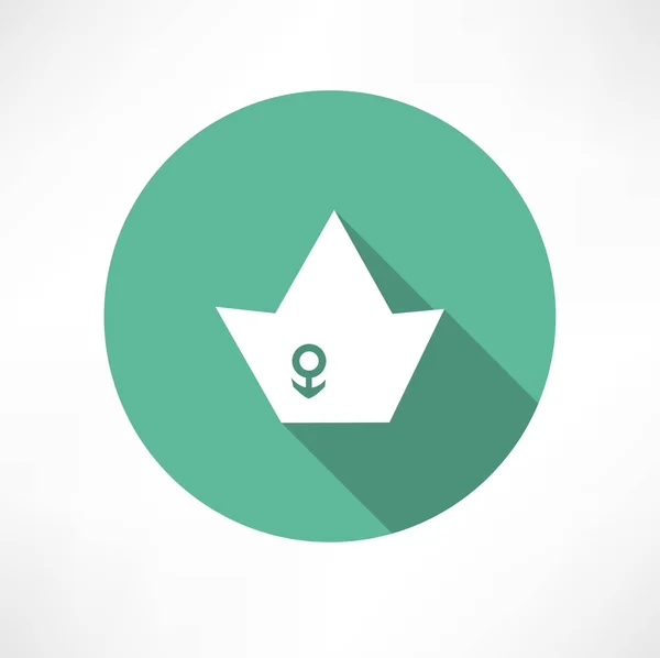 Icona della barca di carta — Vettoriale Stock