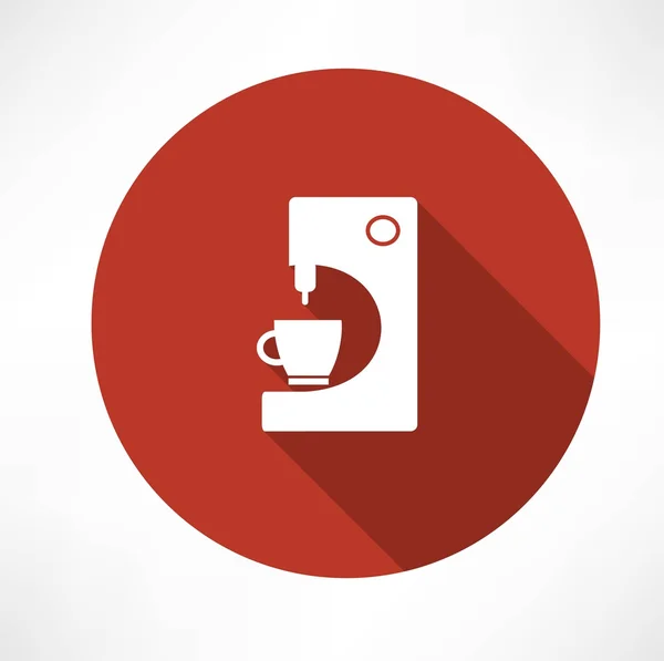 Máquina de café con icono de taza — Vector de stock