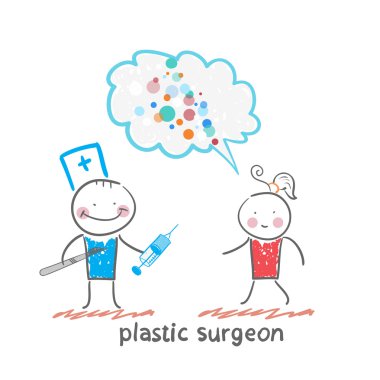 Plastik cerrah neşter tutan