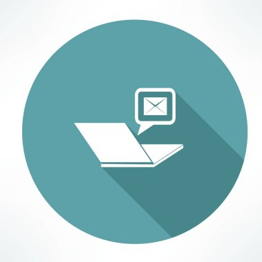 laptop and mail icon clipart