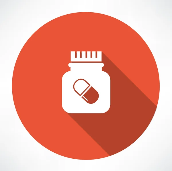 Jar of pills icon — Stock Vector